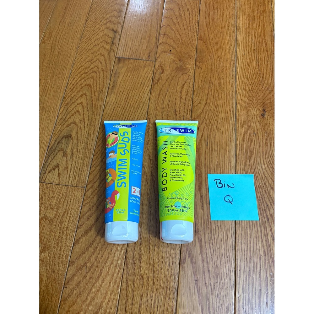 TRISWIM Chlorine Removal Set Swim Suds 2-in-1 & Zen Lime Mango Body Wash 8.5oz